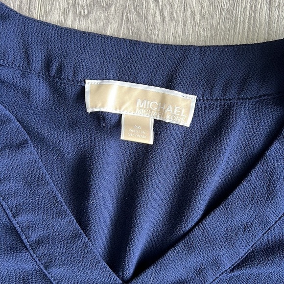 MICHAEL Michael Kors Blue Bell Sleeve Blouse Size M - Picture 2 of 6